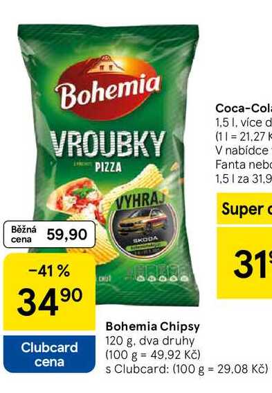 Bohemia Chipsy, 120 g 