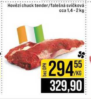 Hovězí chuck tender falešná svíčková cca 1.4-2 kg