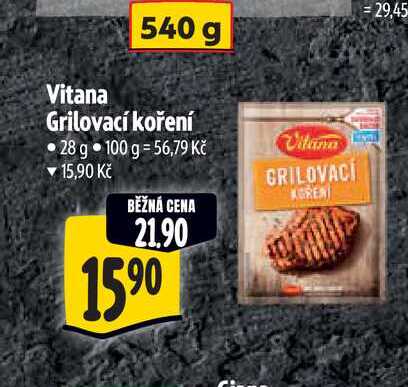 Vitana  Grilovací koření 28 g  