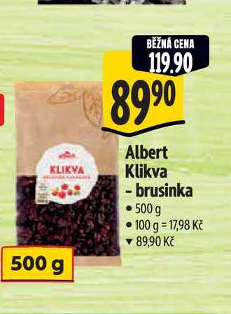  Albert Klikva - brusinka 500 g  