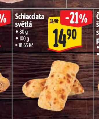 Schiacciata světlá 80 g  