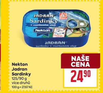 Nekton Jadran Sardinky 125/90 g 