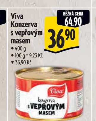 Viva Konzerva s vepřovým masem 400 g 
