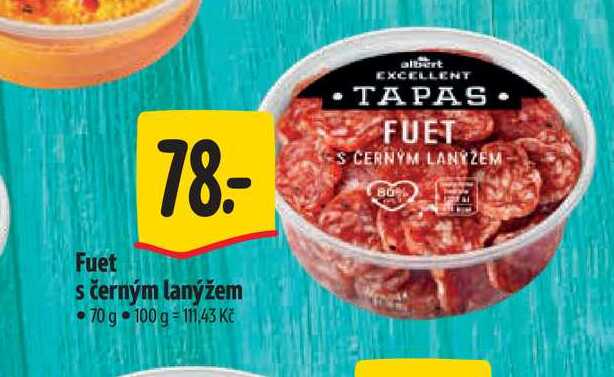 Fuet s černým lanýžem 70 g 