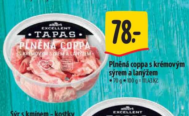  Plněná coppa s krémovým sýrem a lanýžem 70 g 