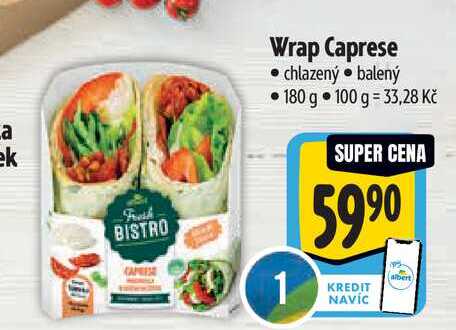  Wrap Caprese chlazený balený 180 g 
