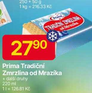 Prima zmrzlina od Mrazíka 220ml