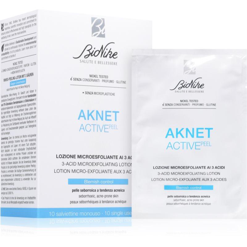 BioNike Aknet ACTIVEpeel exfoliační ubrousky na obličej 20 ks