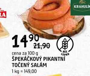 Špekáčkový pikantní točený salám 100 g