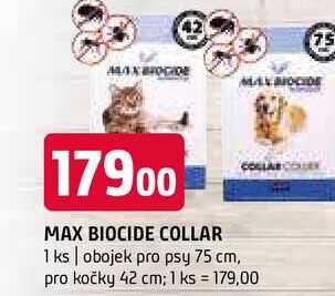 Max biocide collar 1 ks obojek pro psy 75 cm, pro kočky 42 cm