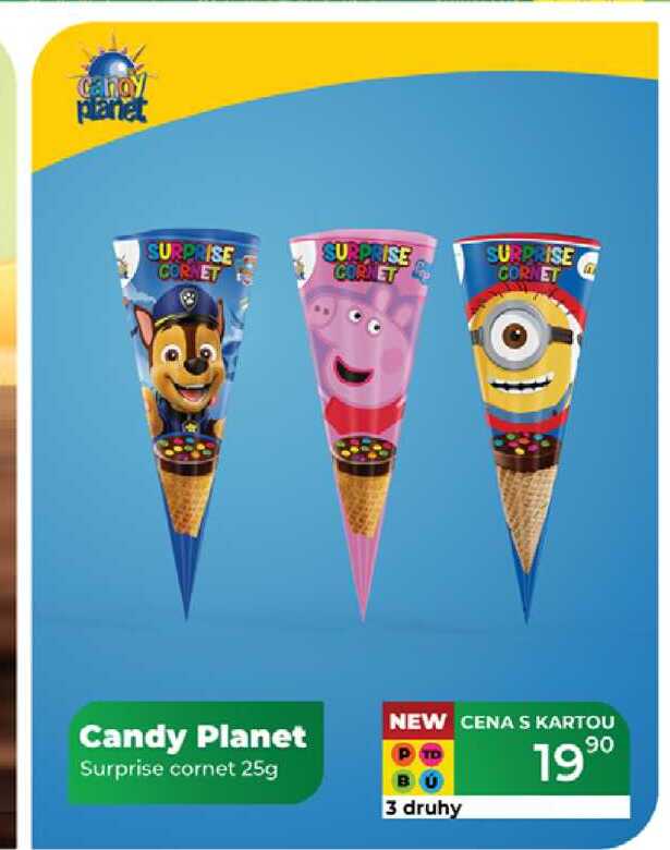 Candy Planet Surprise cornet 25g 
