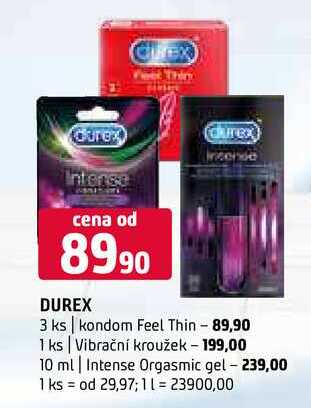 Durex kondom vybrané druhy