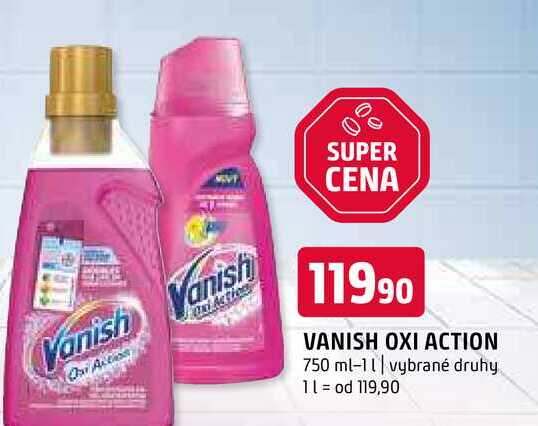 Vanish Oxi Action 750ml vybrané druhy