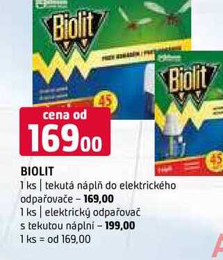 Biolit 1 ks tekutá náplň do elektrického odpařovače 1 ks elektrický odpařovač s tekutou náplní 