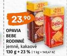 Opavia BeBe Rodinné 130g + 23%