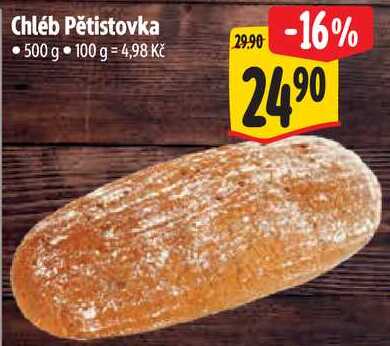 Chléb Pětistovka, 500 g 