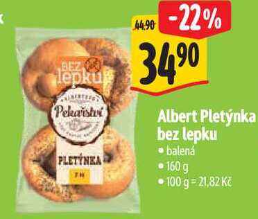 Albert Pletýnka bez lepku, 160 g