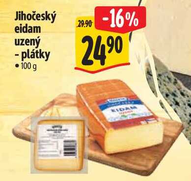 Jihočeský eidam uzený - plátky, 100 g