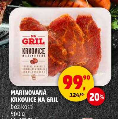 MARINOVANÁ KRKOVICE NA GRIL bez kosti, 500 g