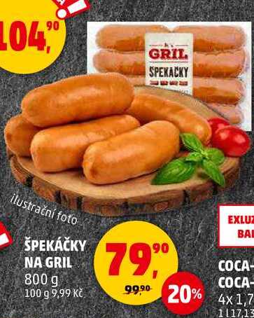 ŠPEKÁČKY NA GRIL, 800 g 