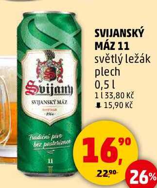 Svijanský máz 11 světlý ležák, 0,5l (plechovka)