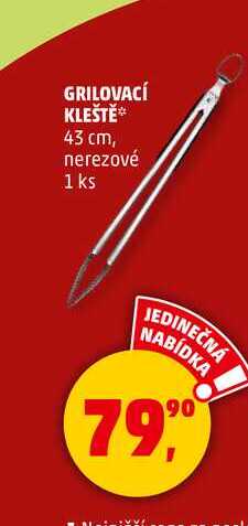 GRILOVACÍ KLEŠTĚ 43 cm, nerezové, 1 ks 