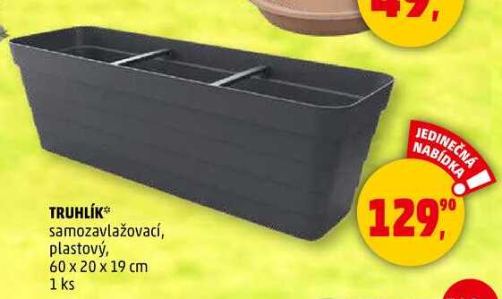 TRUHLÍK samozavlažovací, plastový, 60 x 20 x 19 cm, 1 ks  