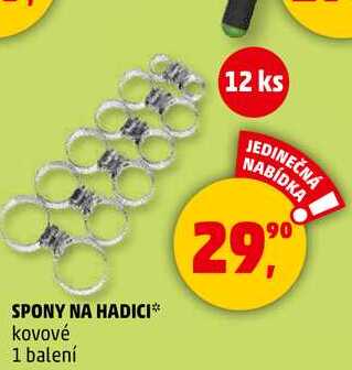 SPONY NA HADICI kovové, 1 balení, 12 ks