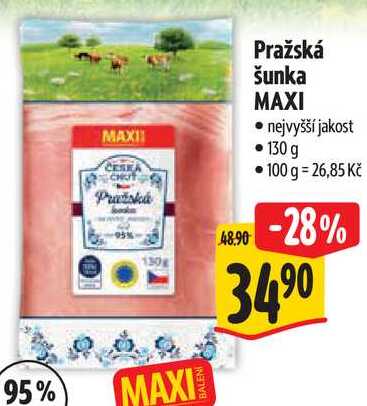 Pražská šunka MAXI, 130 g