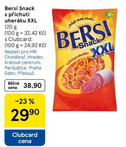 Bersi Snack s příchutí uheráku XXL, 120 g 