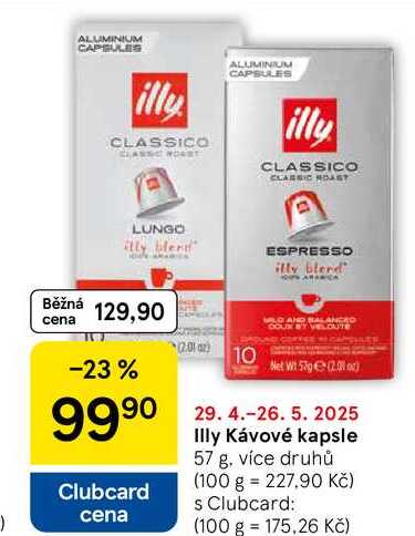 Illy Kávové kapsle, 57 g, více druhů 