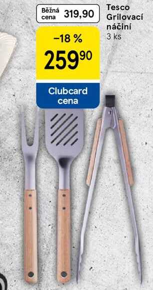 Tesco Grilovací náčiní, 3 ks