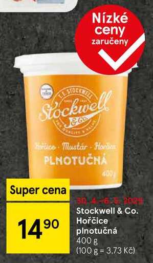 Stockwell & Co. Hořčice plnotučná, 400 g  