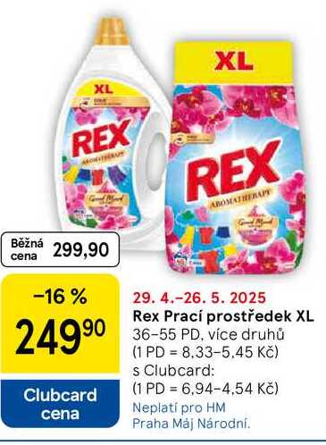Rex Prací prostředek XL, 36-55 PD, více druhů  