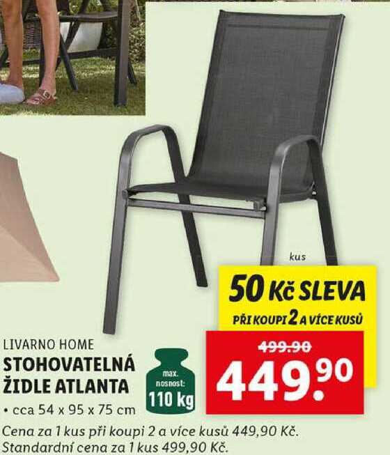 STOHOVATELNÁ ŽIDLE ATLANTA