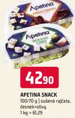 Apetina snack 100/70 g sušená rajčata, česnek+olivy 