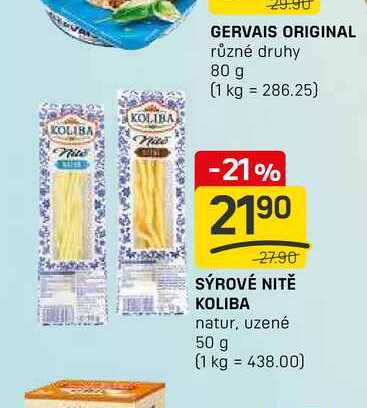 Sýrové nitě Koliba 50g