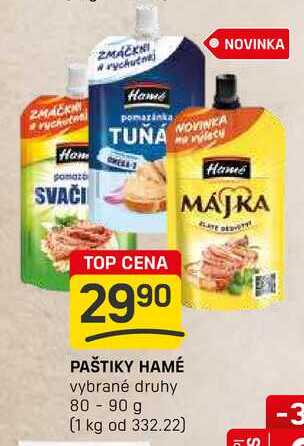PAŠTIKY HAMÉ vybrané druhy 80-90 g 