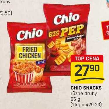 CHIO SNACKS různé druhy 65 g 