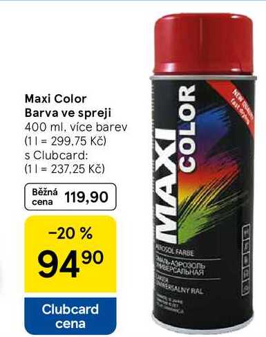 Maxi Color Barva ve spreji, 400 ml, více barev  
