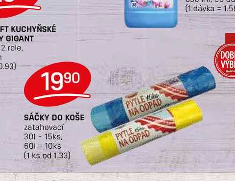 SÁČKY DO KOŠE zatahovací 301 - 15ks