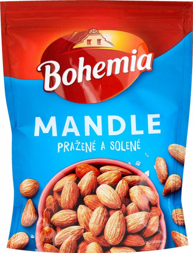 Bohemia Mandle, solené 125 g