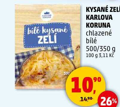 KYSANÉ ZELÍ KARLOVA KORUNA chlazené bílé, 500/350 g 