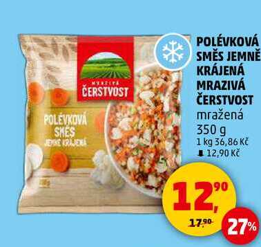 POLÉVKOVÁ SMĚS JEMNĚ KRÁJENÁ MRAZIVÁ ČERSTVOST, 350 g