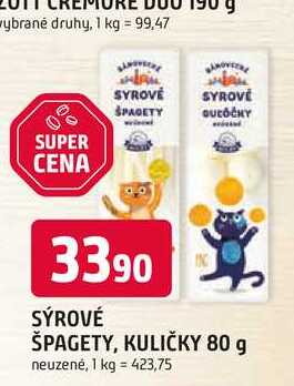 SÝROVÉ ING ŠPAGETY, KULIČKY 80 g 