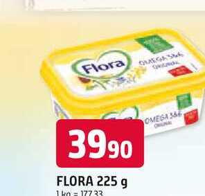 Flora 225g, vybrané druhy