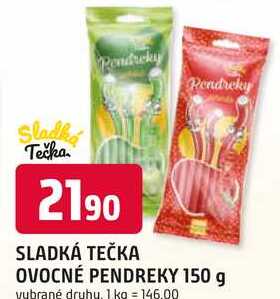 SLADKÁ TEČKA OVOCNÉ PENDREKY 150 g 