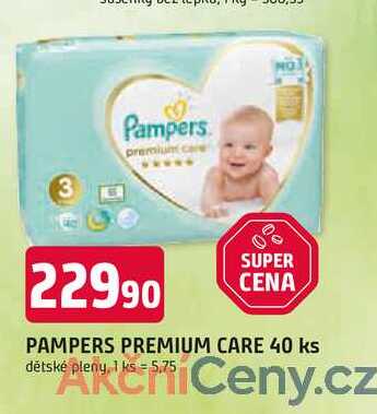 PAMPERS PREMIUM CARE 40 ks dětské pleny 