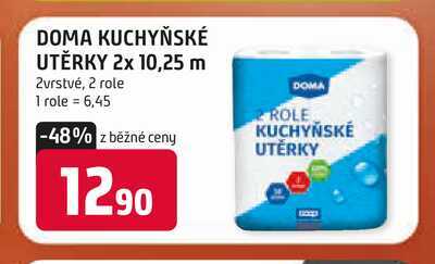 DOMA KUCHYŇSKÉ UTĚRKY 2x 10,25 m 2vrstvé, 2 role