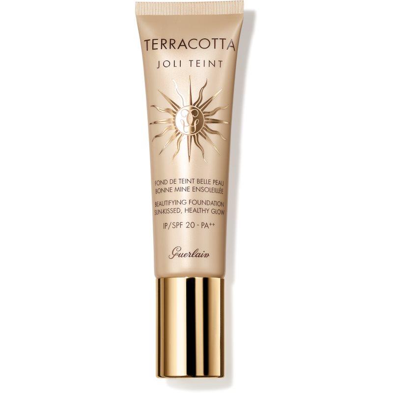 GUERLAIN Terracotta Joli Teint Beautifying Foundation rozjasňující make-up pro přirozený vzhled SPF 20 odstín Foncé/Dark 30 ml